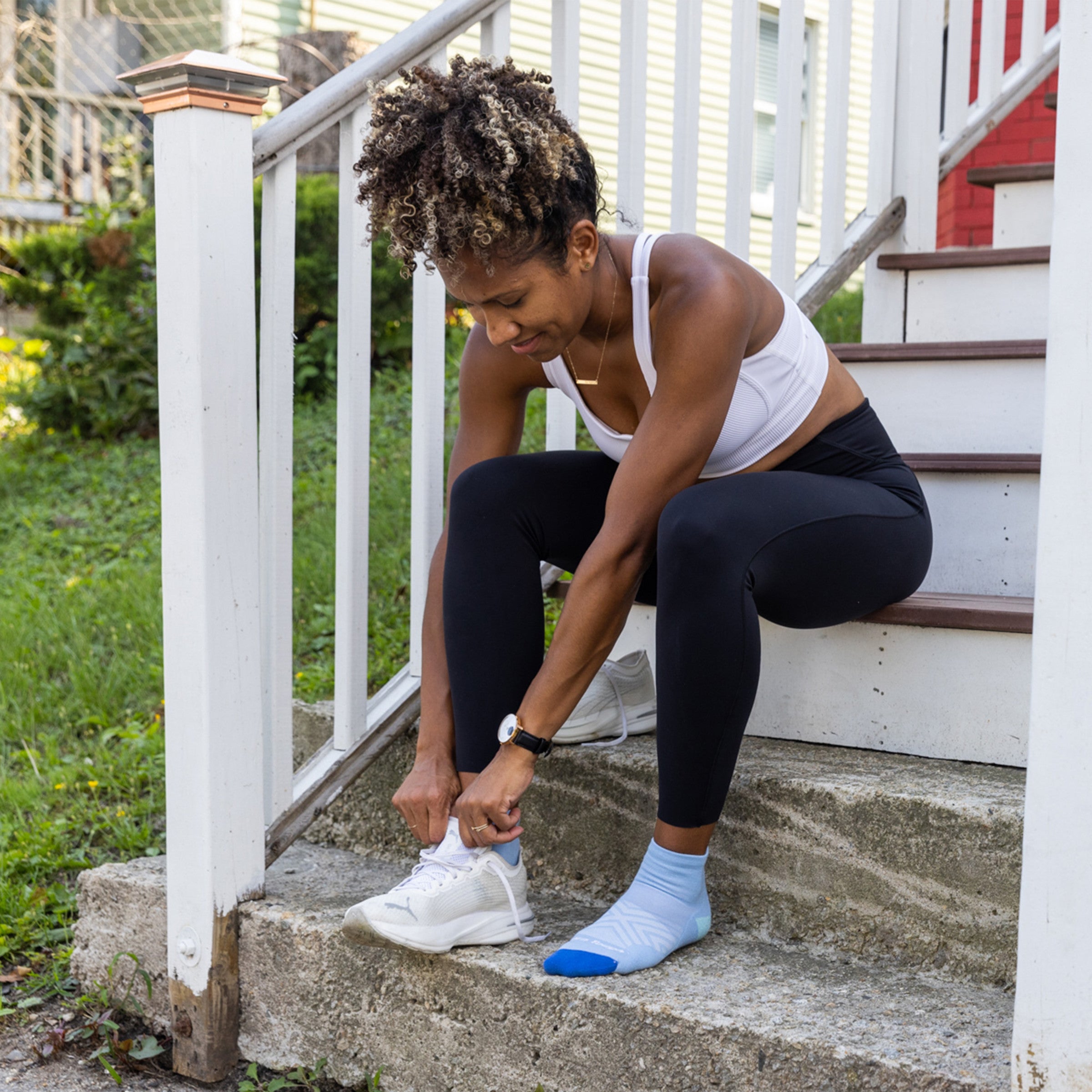 Women's Run Quarter Cushioned Ultra-Lightweight Running Socks - Image 4